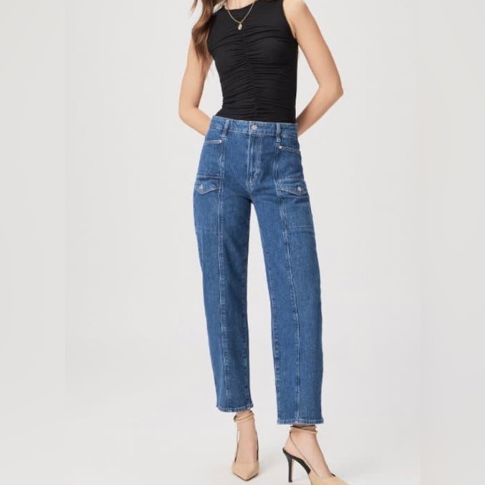 PAIGE Alexis Cargo Straight Leg Jeans NWT - Picture 7 of 7